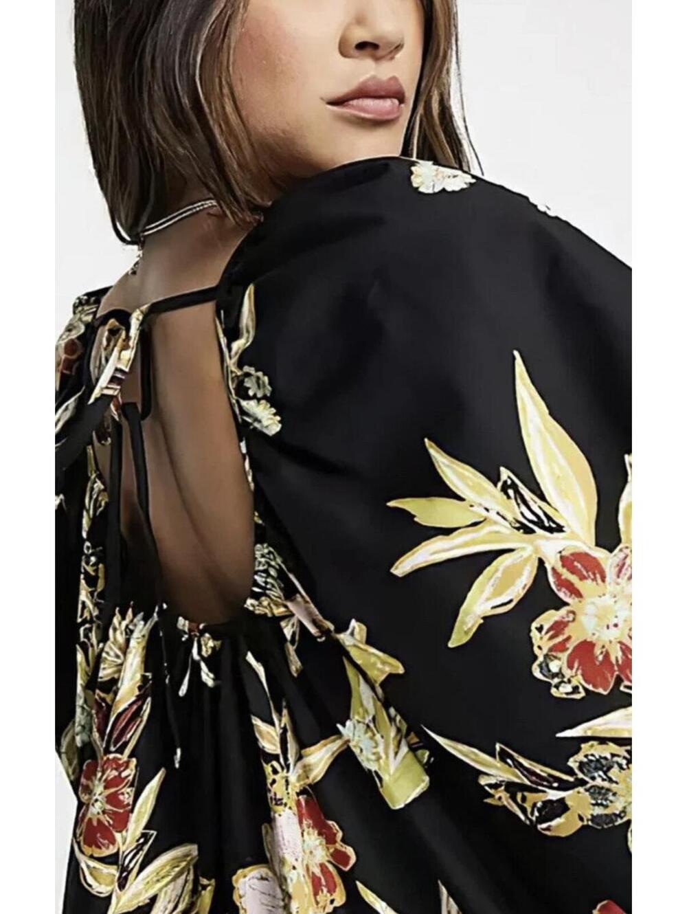 NWOT Free People Jodie Floral Print Tunic Mini Dress size M - Picture 2 of 8